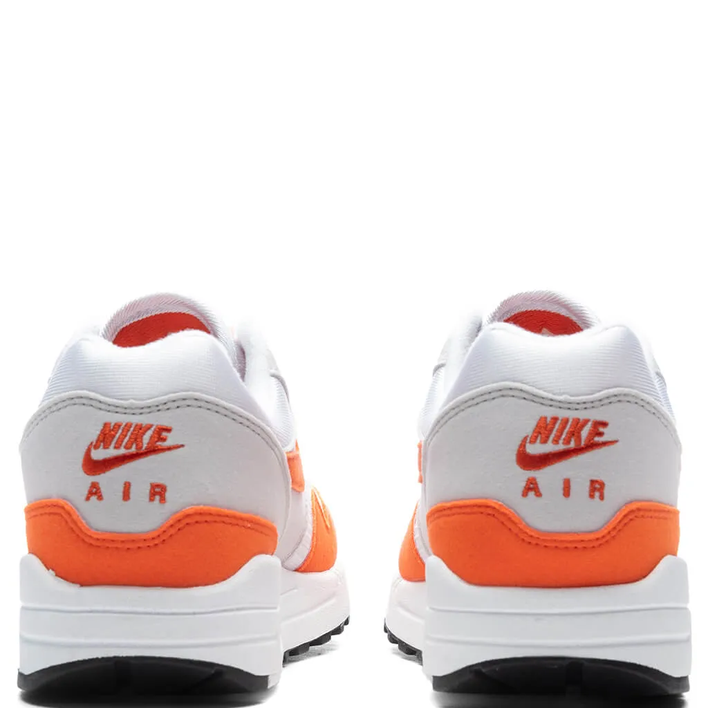 Women's Air Max 1 '87 'Safety Orange' - Neutral Grey/Safety Orange/White