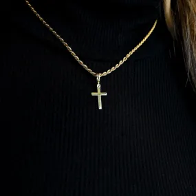 Womens Gold Cross Necklace (Mini)