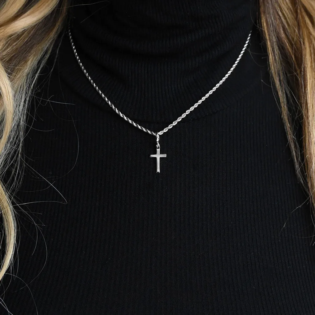 Womens Gold Cross Necklace (Mini)