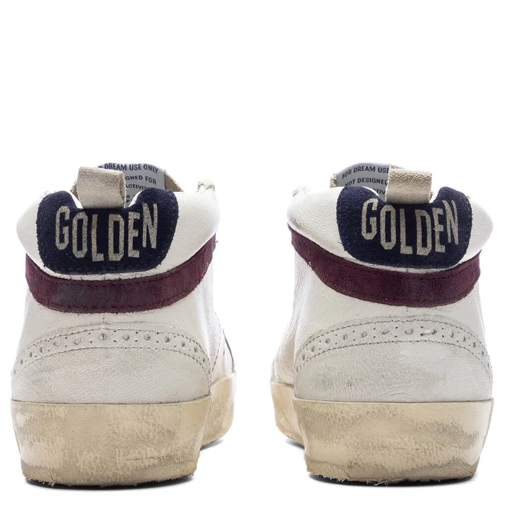 Women's Mid Star - White/Silver/Wine