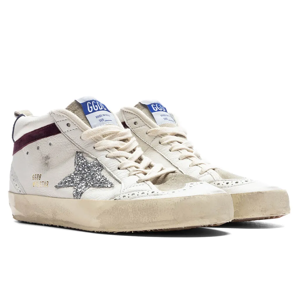 Women's Mid Star - White/Silver/Wine