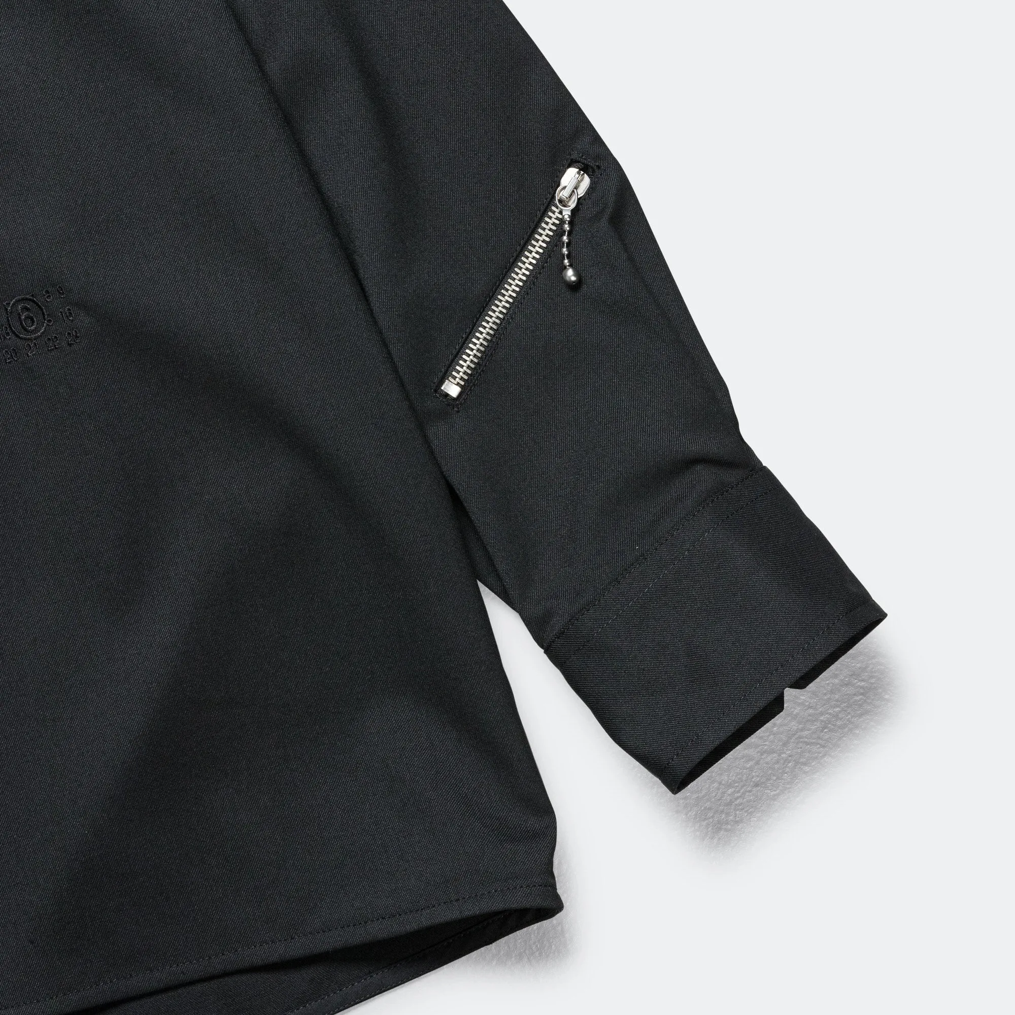 Zip Pocket Long Sleeve Shirt - Black